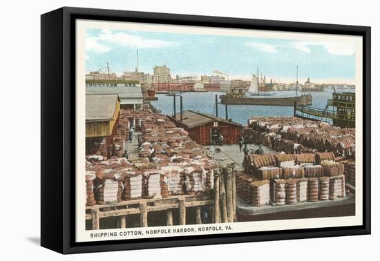 Cotton Bales on Docks, Norfolk, Virginia-null-Framed Stretched Canvas