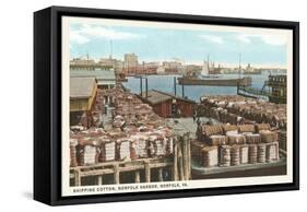 Cotton Bales on Docks, Norfolk, Virginia-null-Framed Stretched Canvas