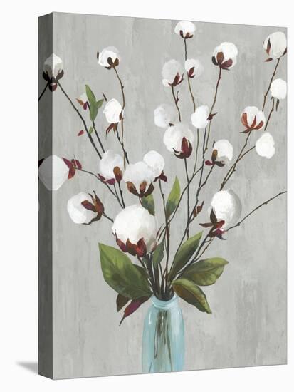 Cotton Ball Flowers II-Asia Jensen-Stretched Canvas