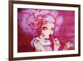 Cotton Candy Curly Cue-Camilla D'Errico-Framed Premium Giclee Print