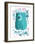 Cotton Candy Triangular Bear-OnRei-Framed Art Print