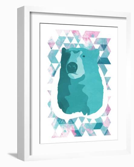 Cotton Candy Triangular Bear-OnRei-Framed Art Print