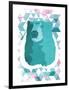 Cotton Candy Triangular Bear-OnRei-Framed Art Print