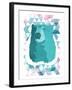 Cotton Candy Triangular Bear-OnRei-Framed Art Print