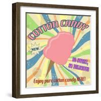 Cotton Candy Vintage Poster-radubalint-Framed Art Print