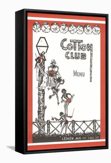 Cotton Club Menu Cover-null-Framed Stretched Canvas