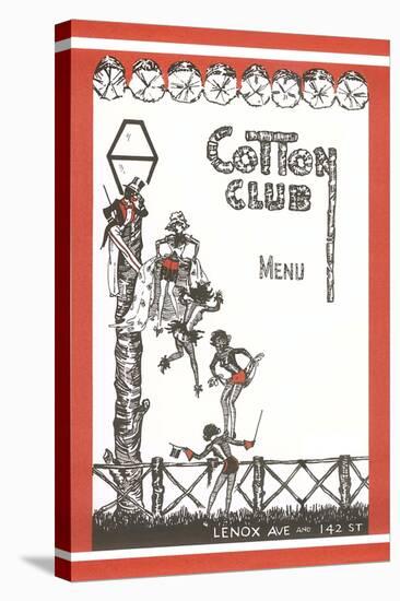 Cotton Club Menu Cover-null-Stretched Canvas