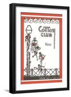 Cotton Club Menu Cover-null-Framed Art Print