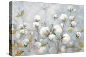 Cotton Field Blue Gray Crop-Julia Purinton-Stretched Canvas