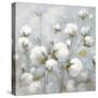 Cotton Field Blue Gray Crop-Julia Purinton-Stretched Canvas