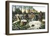 Cotton Field Workers-null-Framed Premium Giclee Print