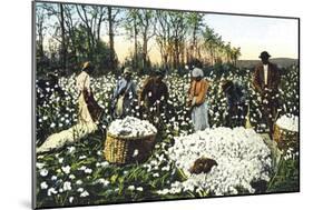 Cotton Field Workers-null-Mounted Premium Giclee Print