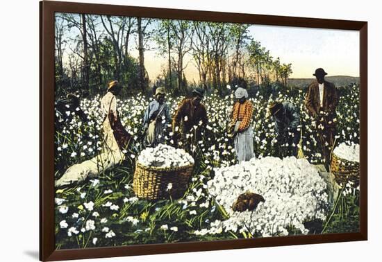 Cotton Field Workers-null-Framed Art Print