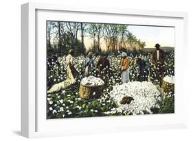 Cotton Field Workers-null-Framed Art Print