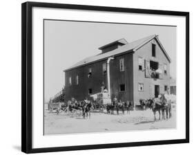 Cotton Gin in Dahomey Mississippi Photograph - Dahomey, MS-Lantern Press-Framed Art Print