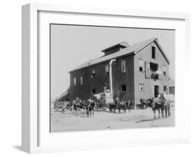 Cotton Gin in Dahomey Mississippi Photograph - Dahomey, MS-Lantern Press-Framed Art Print