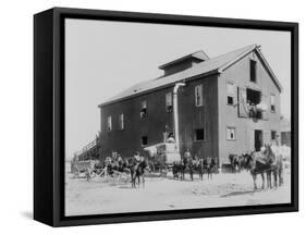 Cotton Gin in Dahomey Mississippi Photograph - Dahomey, MS-Lantern Press-Framed Stretched Canvas