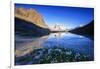 Cotton Grass Frame the Matterhorn Reflected in Lake Stellisee at Dawn, Switzerland-Roberto Moiola-Framed Photographic Print