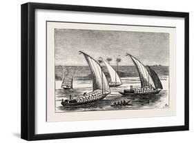 Cotton on its Way Down the Nile, Egypt, 1873-null-Framed Giclee Print