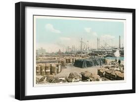 Cotton on the Levee, New Orleans-null-Framed Art Print