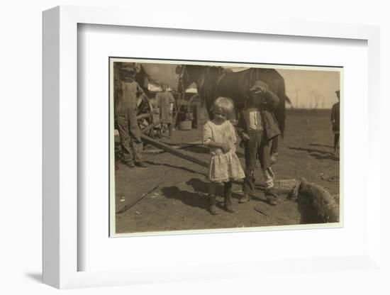Cotton Picker Aged 4 Who Picks 15 Pounds a Day Regularly and 7 Year Old Who Picks 50. They Move fro-Lewis Wickes Hine-Framed Photographic Print