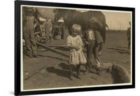 Cotton Picker Aged 4 Who Picks 15 Pounds a Day Regularly and 7 Year Old Who Picks 50. They Move fro-Lewis Wickes Hine-Framed Photographic Print