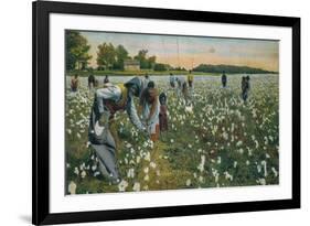 Cotton Picking, Augusta, Georgia, C1900-null-Framed Giclee Print