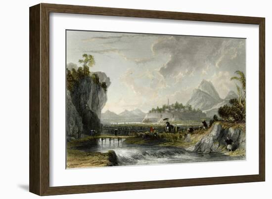 Cotton Plantations Ning Po-Thomas Allom-Framed Art Print