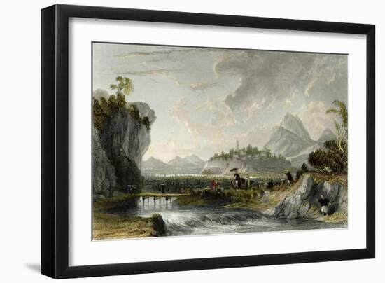 Cotton Plantations Ning Po-Thomas Allom-Framed Art Print