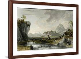 Cotton Plantations Ning Po-Thomas Allom-Framed Art Print