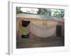 Cotton Sari Being Hung Out to Dry across Village House Wall, Rural Orissa, India, Asia-Annie Owen-Framed Photographic Print