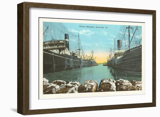 Cotton Shipping, Savannah, Georgia-null-Framed Art Print