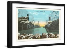 Cotton Shipping, Savannah, Georgia-null-Framed Art Print