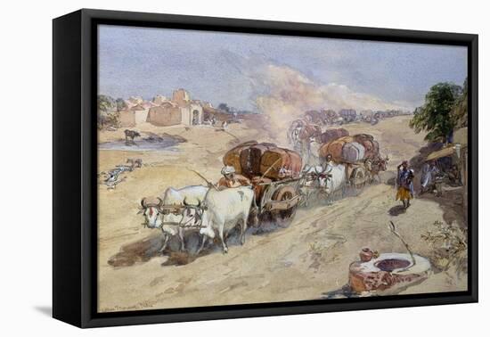 Cotton Transport, India, 1862-William Simpson-Framed Stretched Canvas
