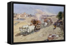 Cotton Transport, India, 1862-William Simpson-Framed Stretched Canvas