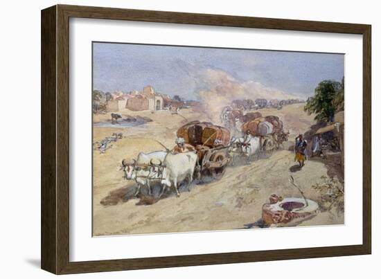 Cotton Transport, India, 1862-William Simpson-Framed Giclee Print