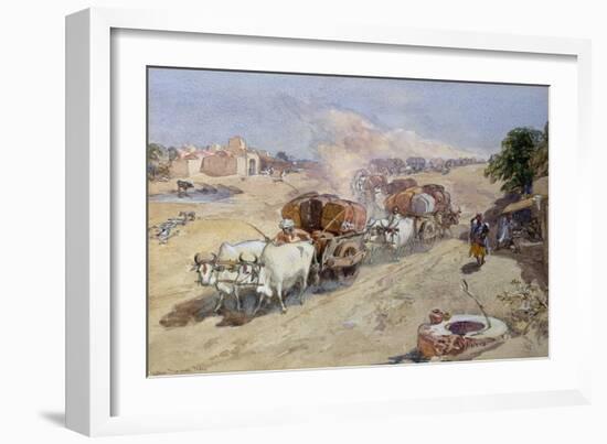 Cotton Transport, India, 1862-William Simpson-Framed Giclee Print