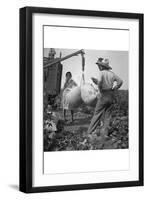 Cotton Weighing-Dorothea Lange-Framed Art Print