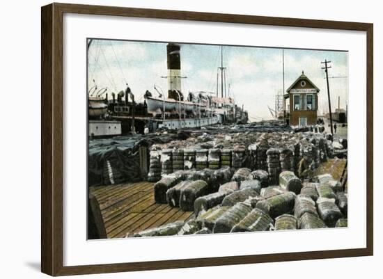 Cotton Wharves, New Orleans, Louisiana, USA, Early 20th Century-null-Framed Giclee Print