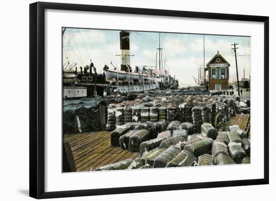 Cotton Wharves, New Orleans, Louisiana, USA, Early 20th Century-null-Framed Giclee Print