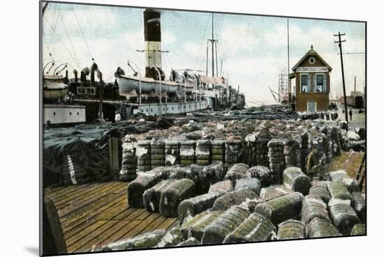 Cotton Wharves, New Orleans, Louisiana, USA, Early 20th Century-null-Mounted Giclee Print