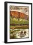 Cottonwood Cove, Colorado Views-Lantern Press-Framed Art Print