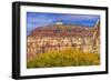 Cottonwood trees White Red Mountain Autumn, Canyonlands National Park, Needles District, Utah-William Perry-Framed Photographic Print