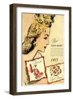 Coty Make-Up: Lipstick and Face Powder, USA, 1933-null-Framed Giclee Print