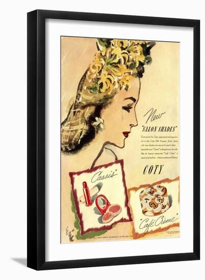 Coty Make-Up: Lipstick and Face Powder, USA, 1933-null-Framed Giclee Print