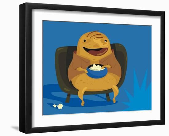 Couch Potato-Yurumi-Framed Art Print