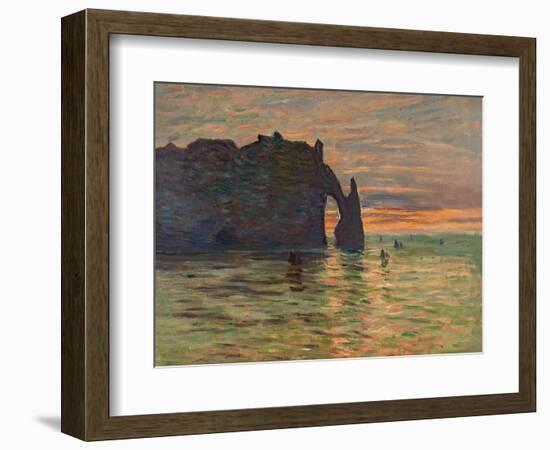 Coucher de Soleil a Etretat-Claude Monet-Framed Giclee Print