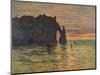 Coucher de Soleil a Etretat-Claude Monet-Mounted Giclee Print