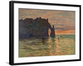 Coucher de Soleil a Etretat-Claude Monet-Framed Giclee Print