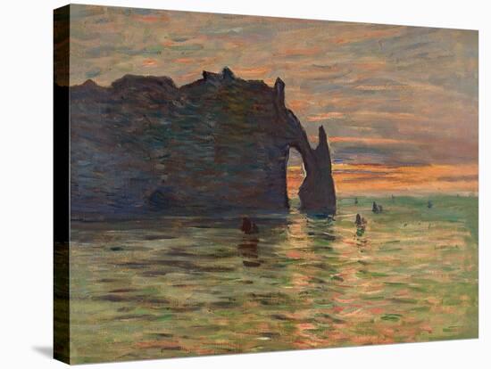 Coucher de Soleil a Etretat-Claude Monet-Stretched Canvas